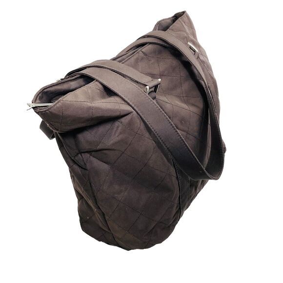 Dove Brand Vintage Quilted Tote Diaper Bag Brown Hobo - Picture 12 of 16